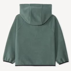 Vest in fleece met kap en geborduurde patch jongens