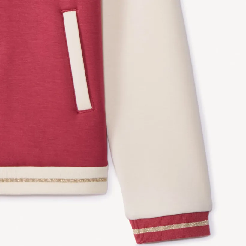 Vest in fleece met teddyhals en colourblock-effect meisjes
