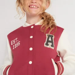 Vest in fleece met teddyhals en colourblock-effect meisjes