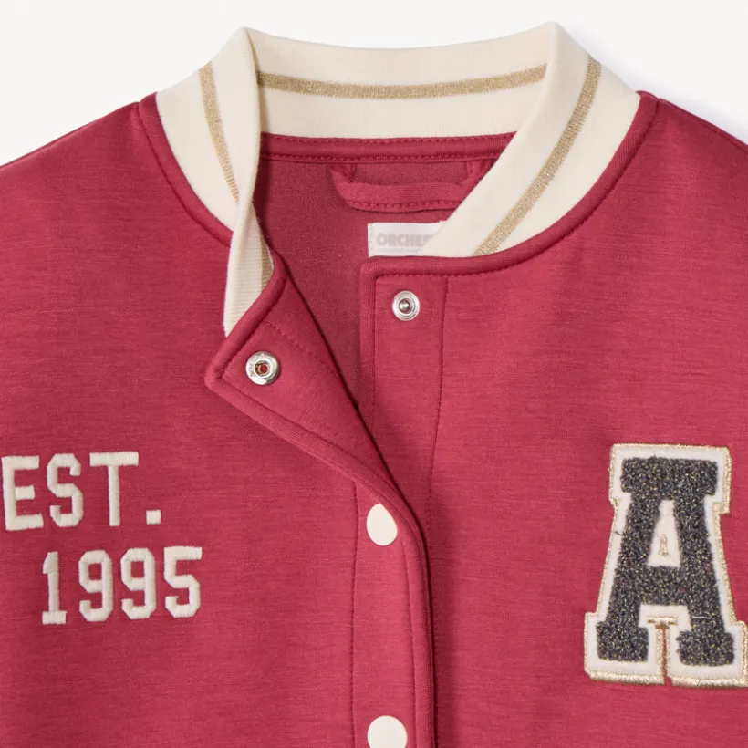 Vest in fleece met teddyhals en colourblock-effect meisjes