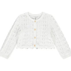Vest in gebreid ajour voor baby meisje