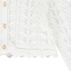 Vest in gebreid ajour voor baby meisje