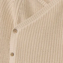 Vest in gebreide parelsteek effen voor baby