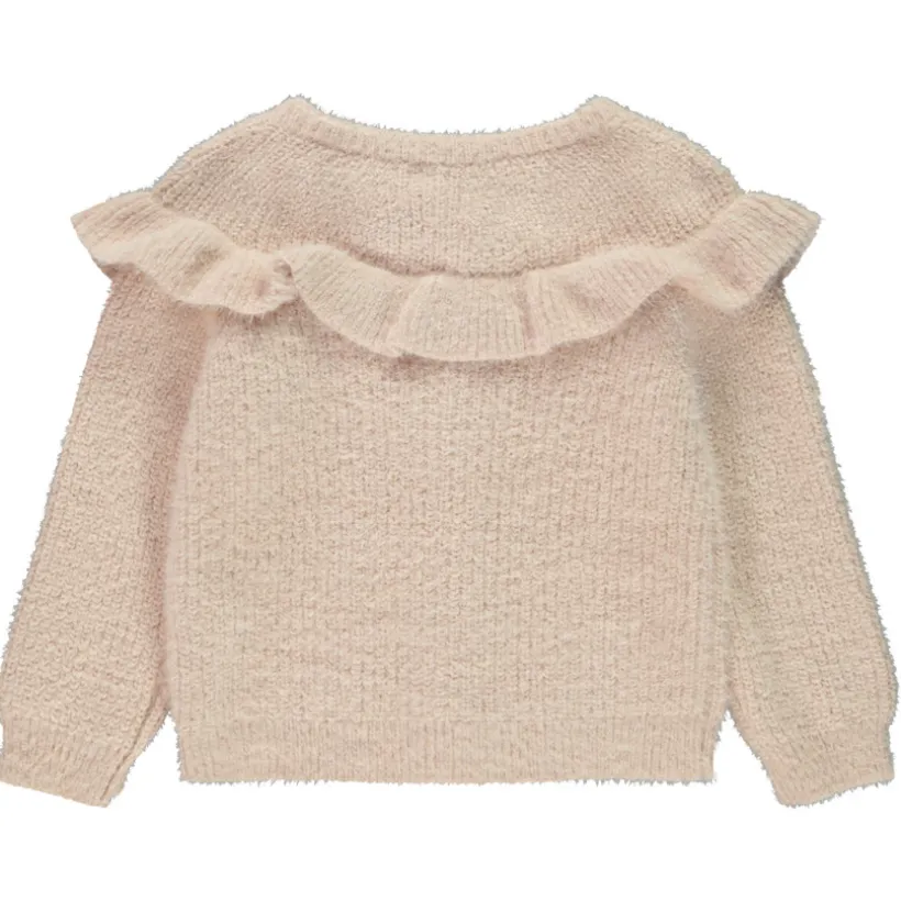 Vest in gebreid met ruche meisjes