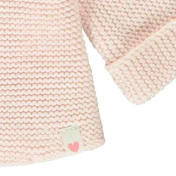 Vest met cache-cœur in gebreid voor baby meisje