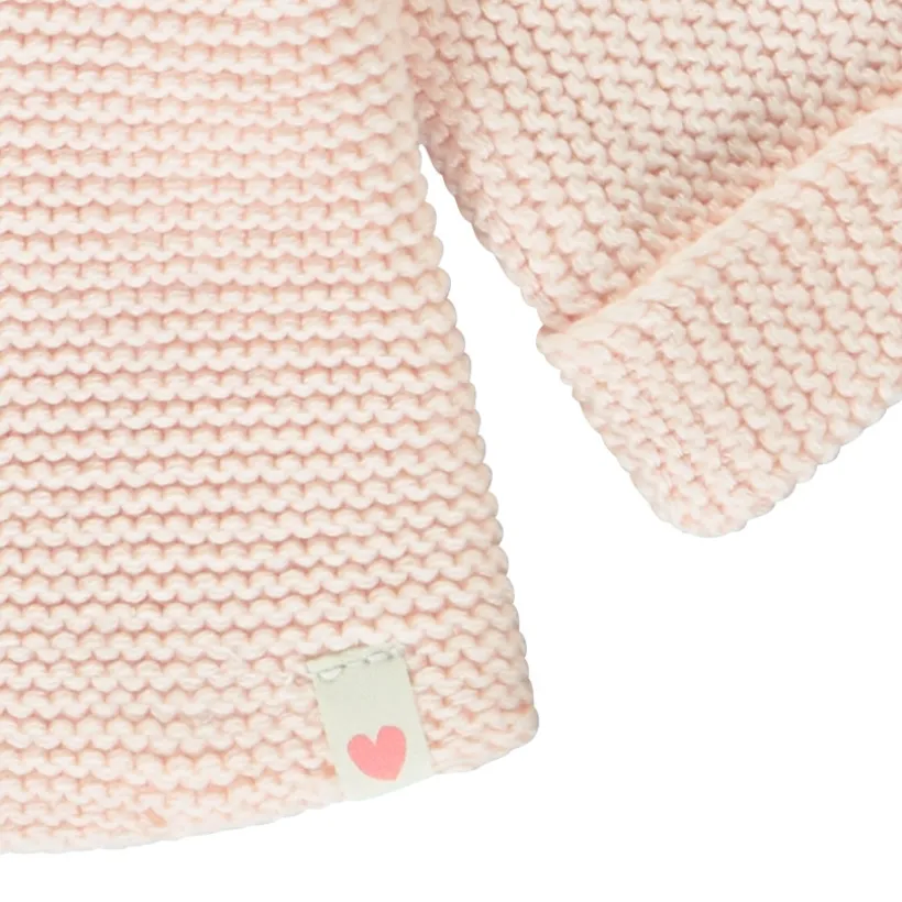 Vest met cache-cœur in gebreid voor baby meisje