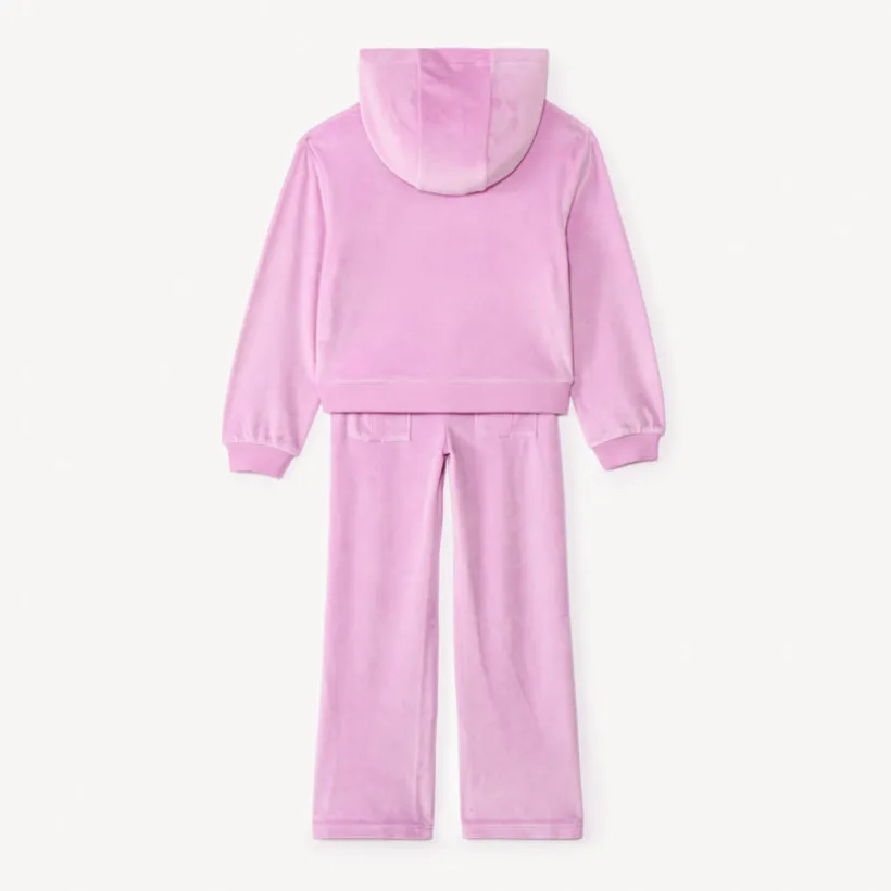 Vest met kap en effen jogging meisjes