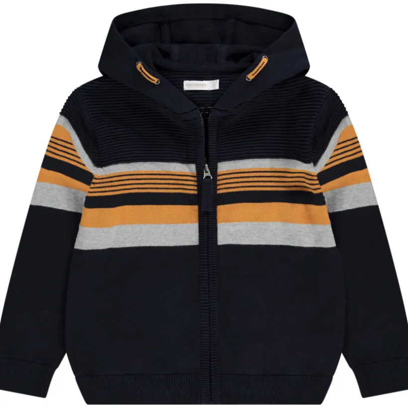 Vest met kap in fantasie gebreid voor jongen