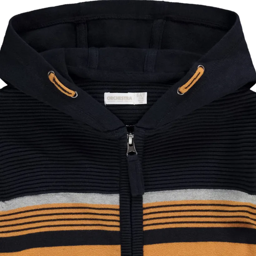 Vest met kap in fantasie gebreid voor jongen
