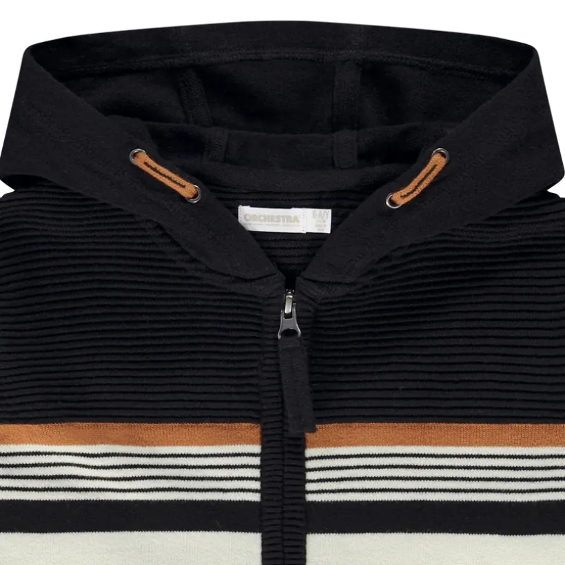 Vest met kap in fantasie gebreid voor jongen