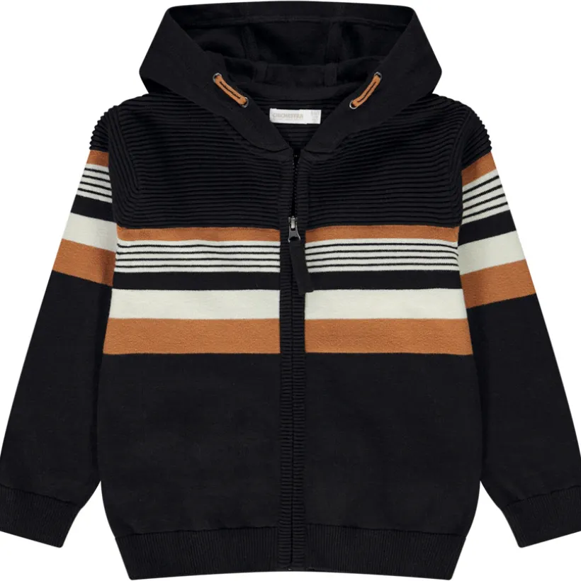 Vest met kap in fantasie gebreid voor jongen
