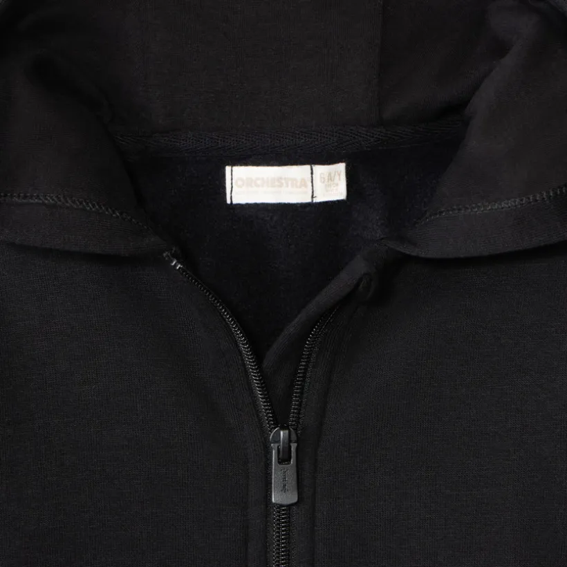 Vest met kap van fleece met hartborduursel meisjes