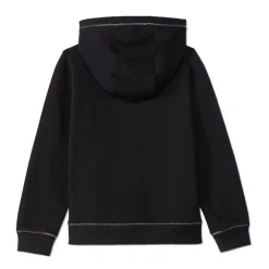 Vest met kap van fleece met hartborduursel meisjes