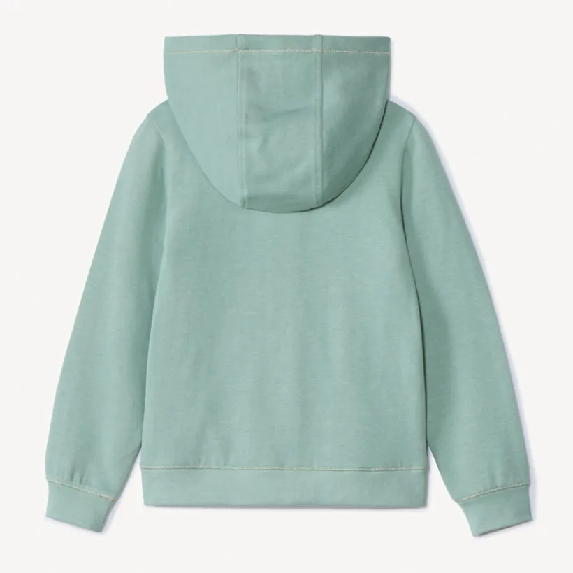 Vest met kap van fleece met hartborduursel meisjes