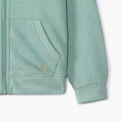 Vest met kap van fleece met hartborduursel meisjes