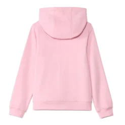 Vest met kap van fleece met hartborduursel meisjes