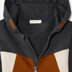 Vest met lange mouwen, colourblock-effect en kap voor jongens