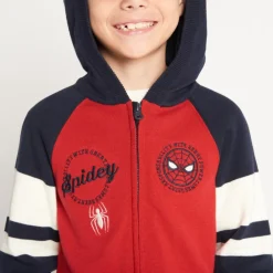 Vest met lange mouwen en kap Spider Man jongens