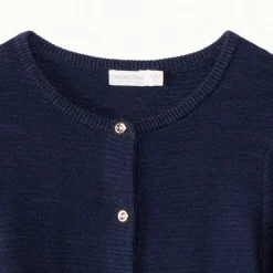 Vest met lange mouwen in effen gebreide stof meisjes