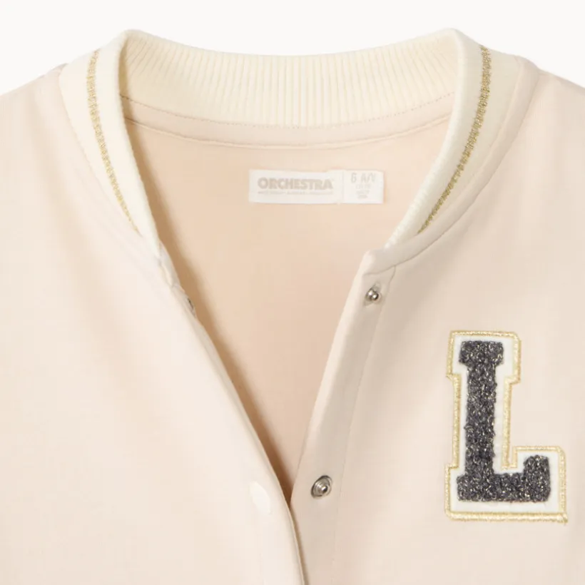 Vest met lange mouwen in teddystijl, geborduurd, meisjes