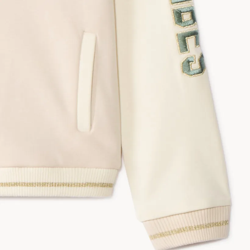 Vest met lange mouwen in teddystijl, geborduurd, meisjes