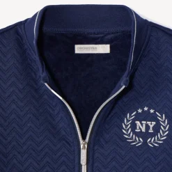 Vest met lange mouwen, teddy kraag en borduursel meisjes