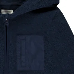Vest van microfleece met kap voor jongen