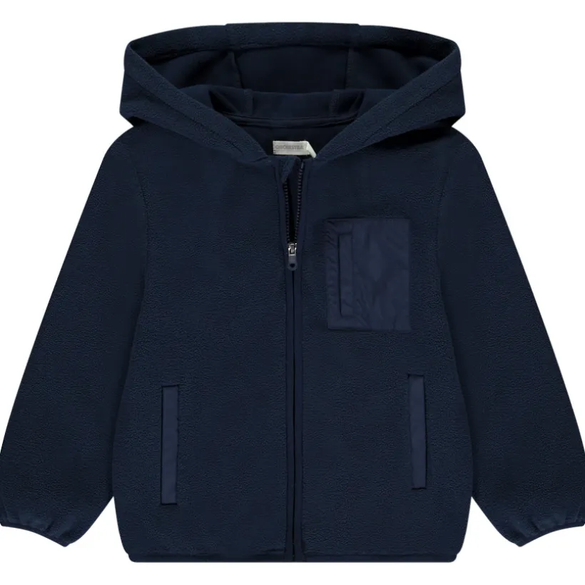 Vest van microfleece met kap voor jongen