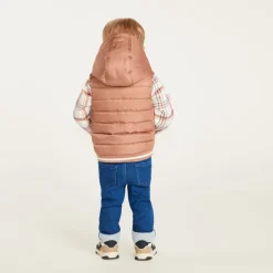 Vest zonder mouwen voor jongens, effect van meerdere materialen.