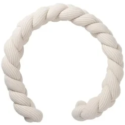 Vlecht decoratief gewatteerd Soft Stripes Ecru Kiezel