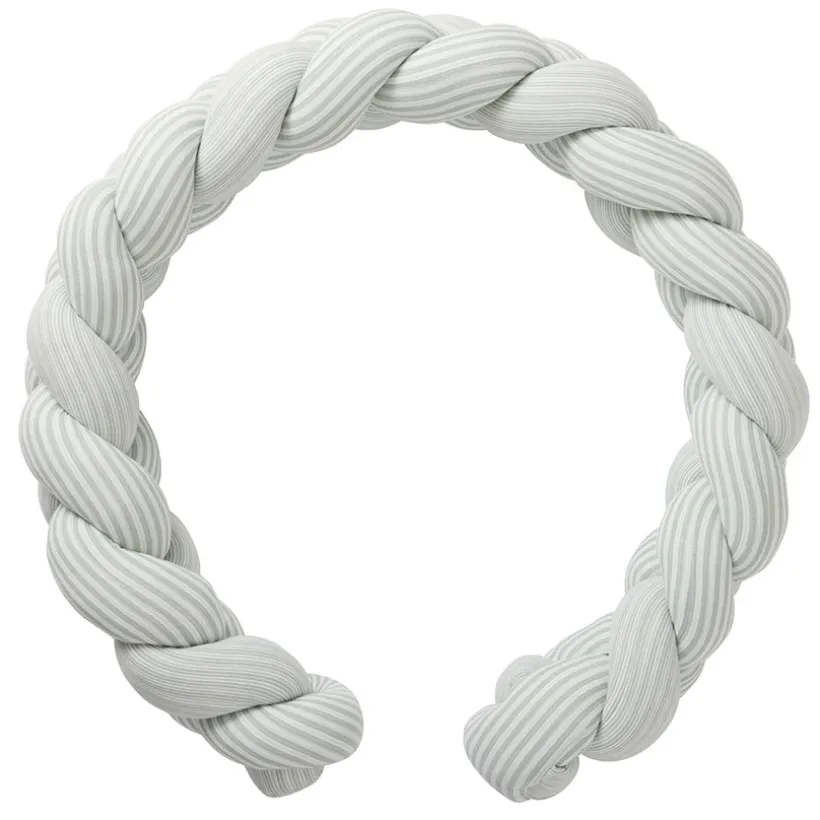 Vlecht decoratief gewatteerd Soft Stripes Ecru Groen van Grijs