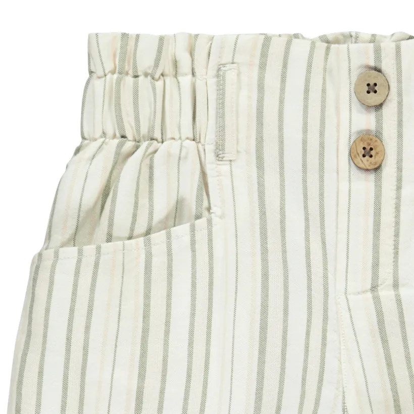 Vloeibare broek van stof met strepen voor meisjes