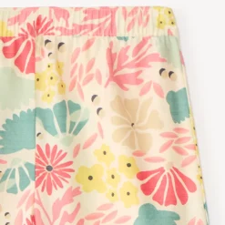 Vloeiende broek van bedrukte stof met bloemenprint meisjes