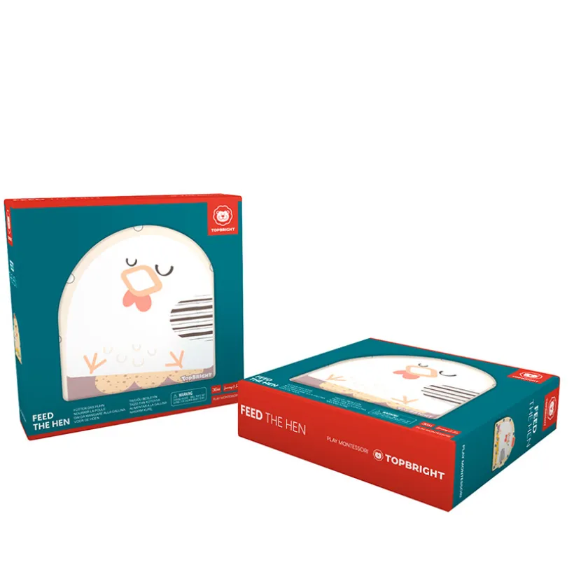 Voer de kip houten spel 3jaar+