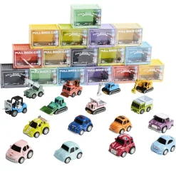 Voertuig miniatuur met wrijving tractor geel