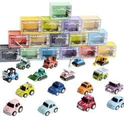 Voertuig miniatuur met wrijving Tractopelle blauw/zwart