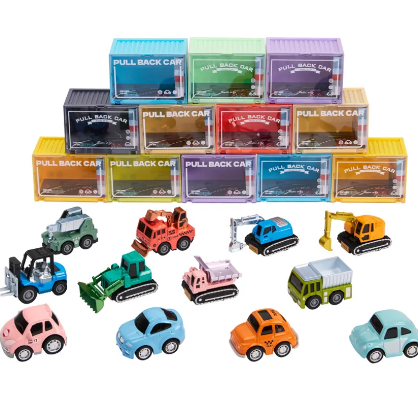 Voertuig miniatuur met wrijving Tractopelle blauw/zwart