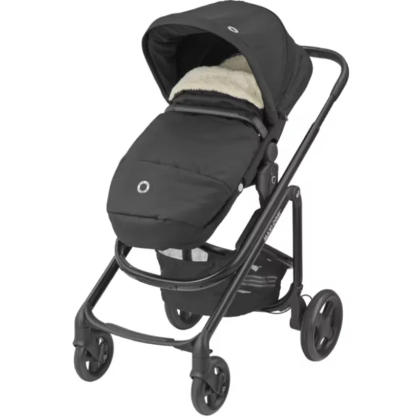 Voetenzak 2-in-1 voor kinderwagen Twillic Black