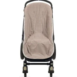 Voetenzak kinderwagen tussenseizoen universeel Vichy/Stripes Moka