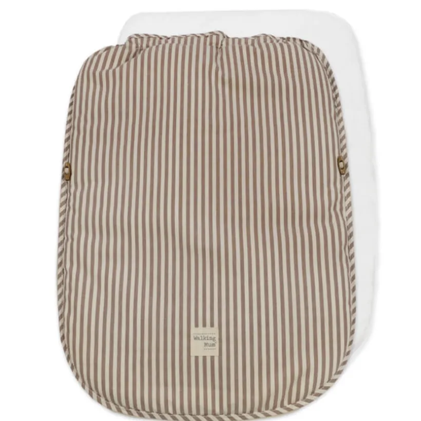 Voetenzak kinderwagen tussenseizoen universeel Vichy/Stripes Moka