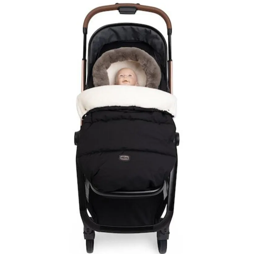 Voetenzak winter voor draagmand en kinderwagen Black