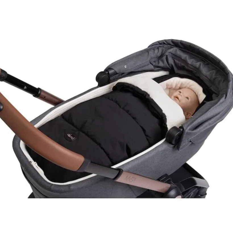 Voetenzak winter voor draagmand en kinderwagen Black