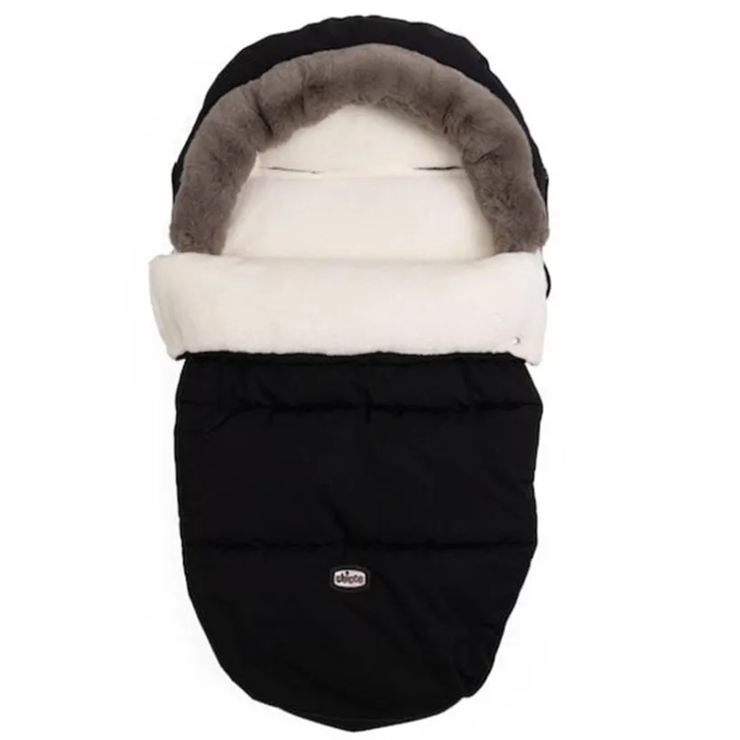 Voetenzak winter voor draagmand en kinderwagen Black