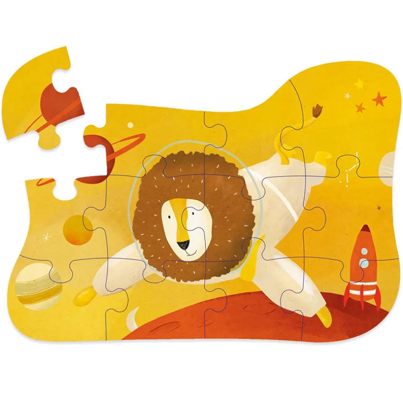Vormenpuzzel 12STKS Astronaut Mr. Lion