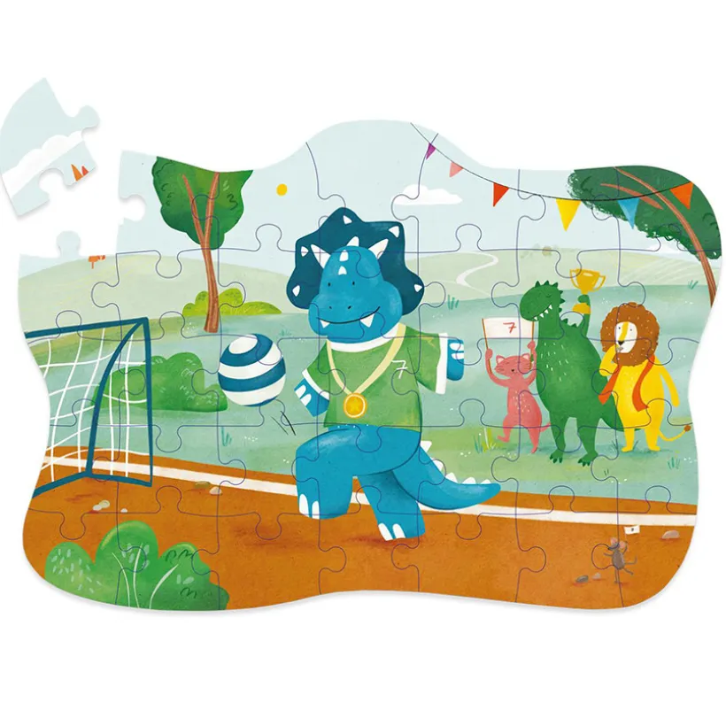 Vormenpuzzel 35STKS Voetballer Mr. Triceratops