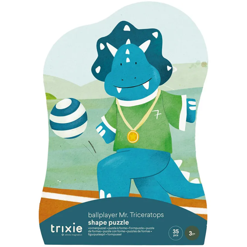 Vormenpuzzel 35STKS Voetballer Mr. Triceratops