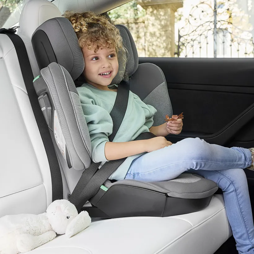 Vouwbare i-Size en Isofix Autostoel Rider 100-150 cm grijs