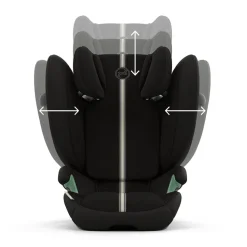 Vouwbare Solution G2 i-Fix Plus autostoel moon black