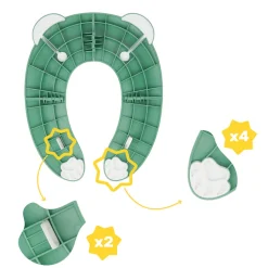 Vouwbare toiletreducer beer groen
