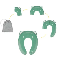 Vouwbare toiletreducer beer groen